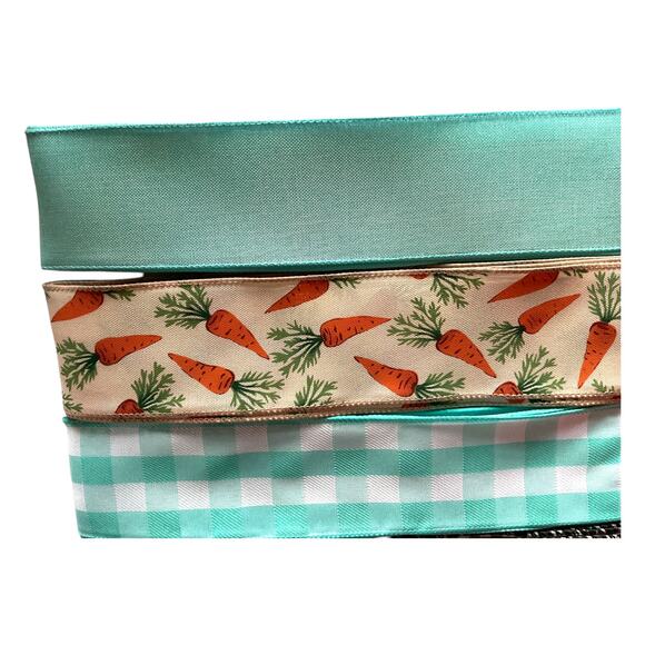 Blue DIY Easter Wreath Making Kit, Spring Sign Ribbon Bundle Set, Door Hanger - Picture 6 of 6